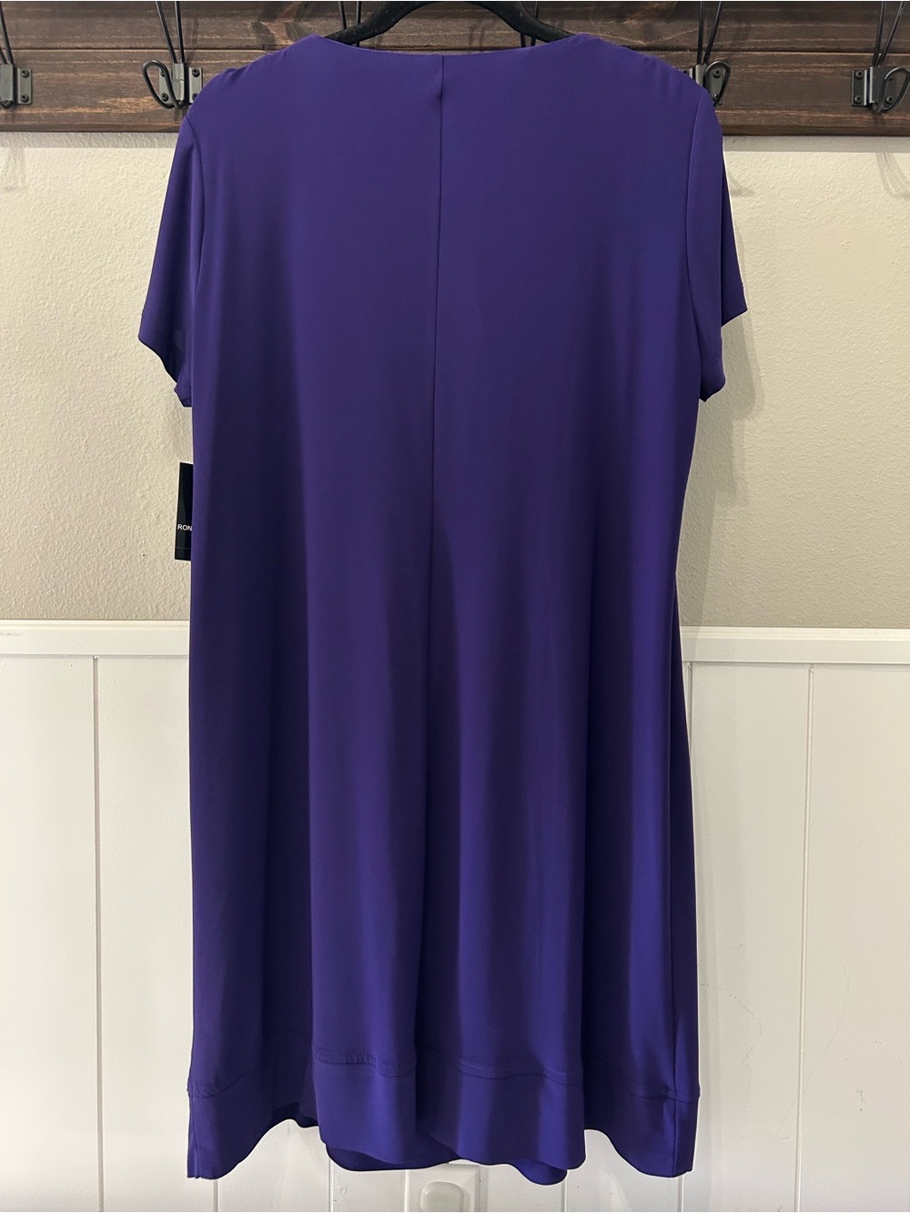 Brand New Royal Purple Ronni Nicole Colorful Stones Collar Short Sleeve Dress - Picture 6 of 7